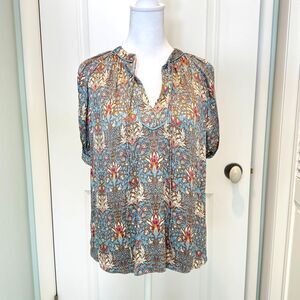 Current Air women's short sleeve print blouse sz XS